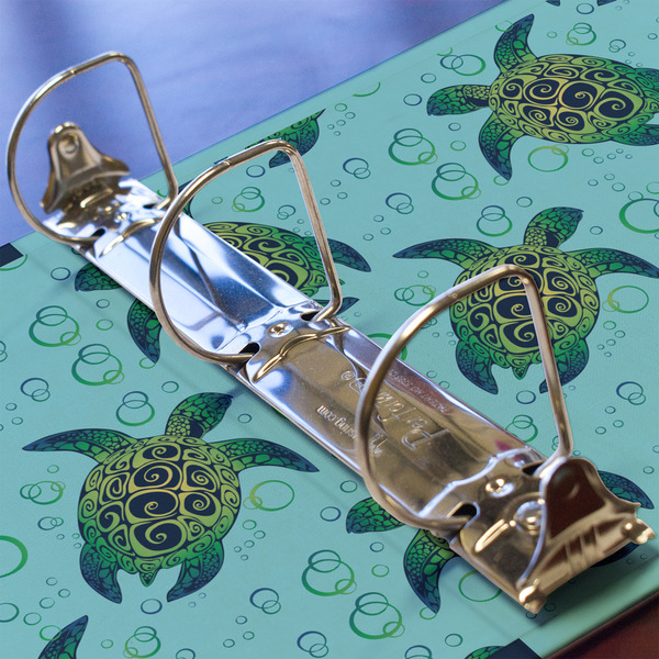 Sea Turtles 3 Ring Binders - Full Wrap - 2" - DETAIL