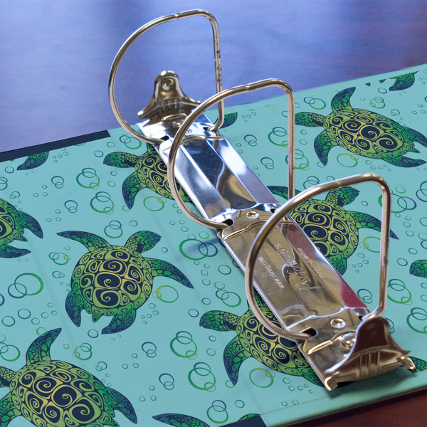 Sea Turtles 3 Ring Binders - Full Wrap - 3" - DETAIL