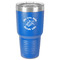 Sea Turtles 30 oz Stainless Steel Tumbler - Royal Blue - Single-Sided
