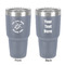 Sea Turtles 30 oz Stainless Steel Ringneck Tumbler - Grey - Double Sided - Front & Back