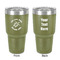 Sea Turtles 30 oz Stainless Steel Tumbler - Olive - Double-Sided