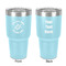 Sea Turtles 30 oz Stainless Steel Ringneck Tumbler - Teal - Double Sided - Front & Back
