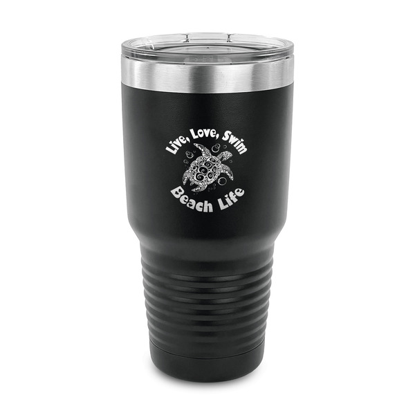 Custom Sea Turtles 30 oz Stainless Steel Tumbler - Black - Single Sided
