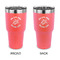 Sea Turtles 30 oz Stainless Steel Ringneck Tumblers - Coral - Double Sided - APPROVAL