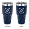 Sea Turtles 30 oz Stainless Steel Ringneck Tumblers - Navy - Double Sided - APPROVAL