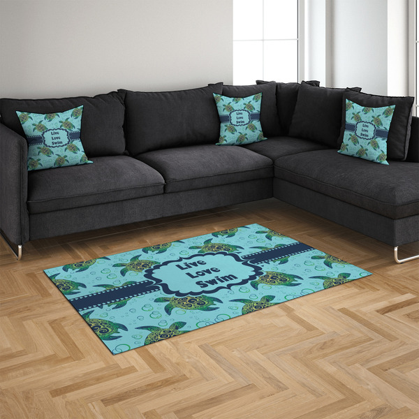 Sea Turtles 4'x6' Indoor Area Rugs - IN CONTEXT