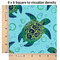 Sea Turtles 6x6 Swatch of Fabric