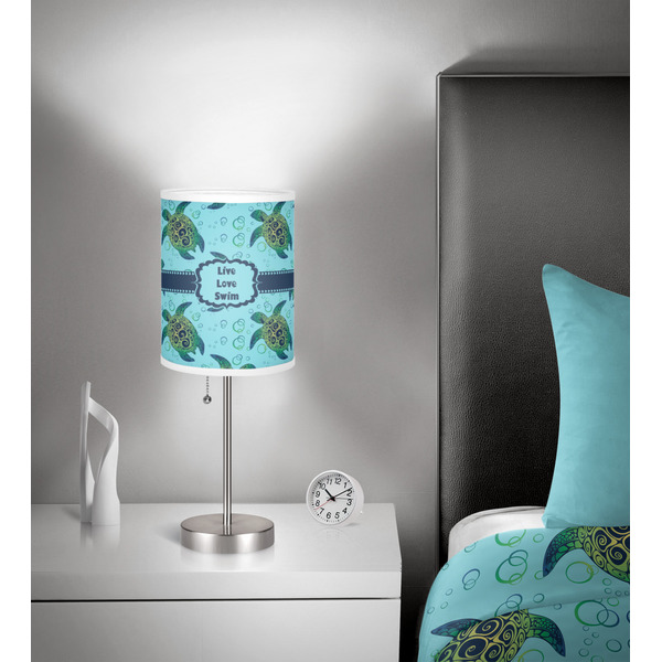 Sea Turtles 7 inch drum lamp shade - in room