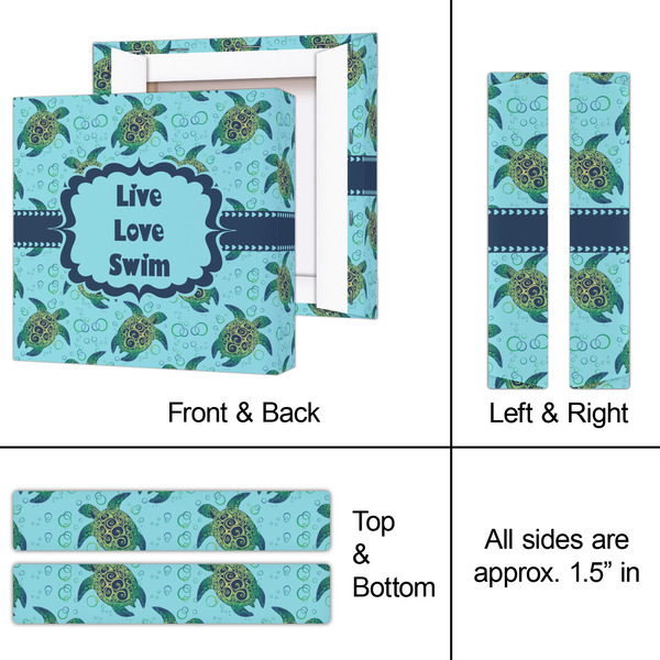 Sea Turtles 8x8 - Canvas Print - Approval