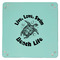 Sea Turtles 9" x 9" Teal Leatherette Snap Up Tray - APPROVAL