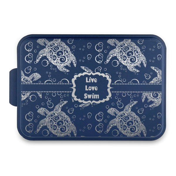 Custom Sea Turtles Aluminum Baking Pan with Navy Lid