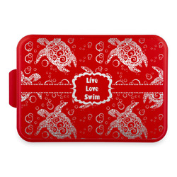 Sea Turtles Aluminum Baking Pan with Red Lid