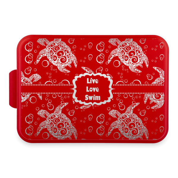 Custom Sea Turtles Aluminum Baking Pan with Red Lid