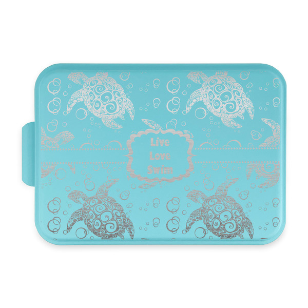Custom Sea Turtles Aluminum Baking Pan with Teal Lid
