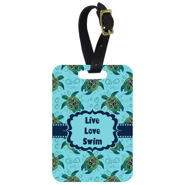 Custom Sea Turtles Metal Luggage Tag