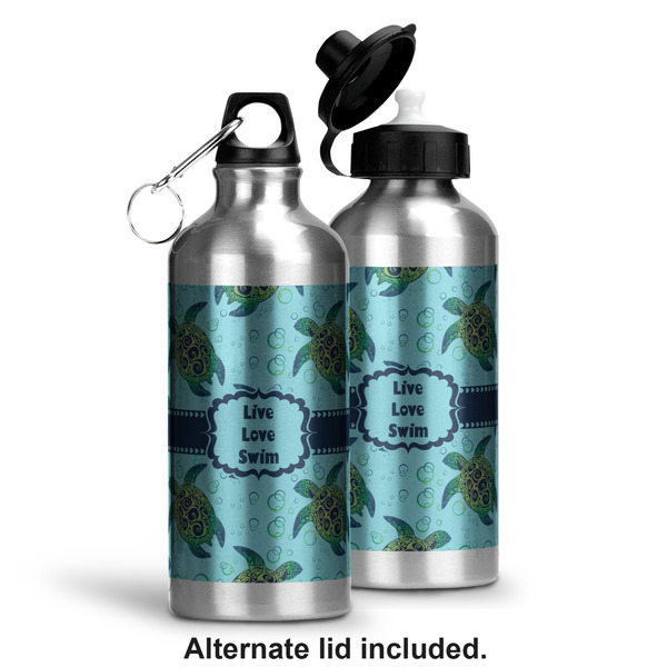 Sea Turtles Aluminum Water Bottle - Alternate lid options