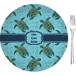 Sea Turtles 8" Glass Appetizer / Dessert Plates - Single or Set (Personalized)