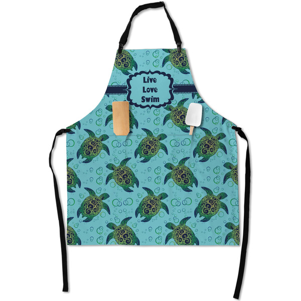 Custom Sea Turtles Apron With Pockets