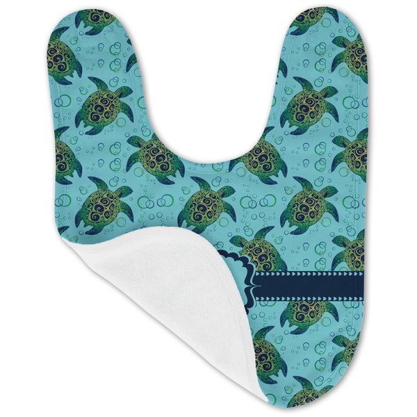Sea Turtles Baby Bib - AFT folded
