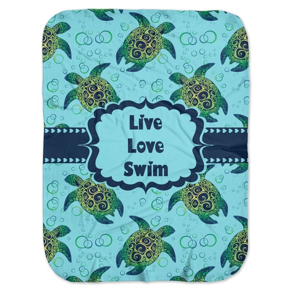 Custom Sea Turtles Baby Swaddling Blanket (Personalized)