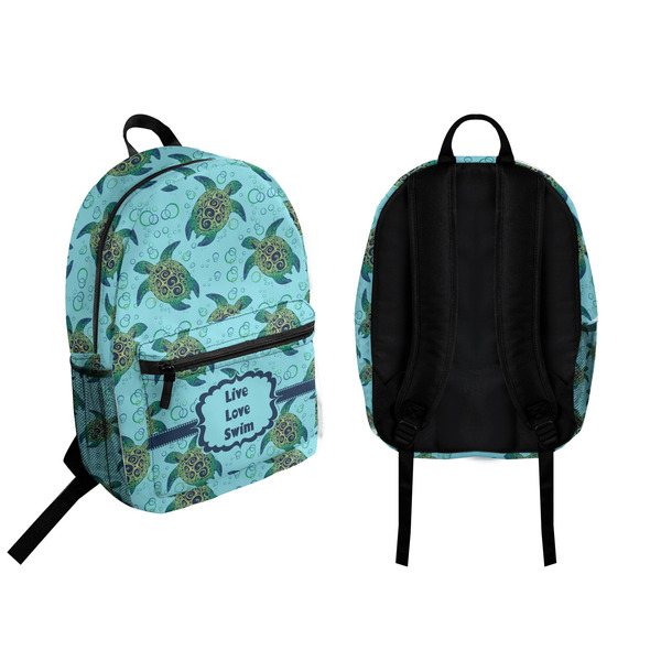 Sea Turtles Backpack front and back - Apvl