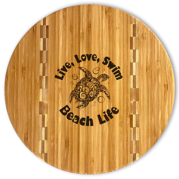 Custom Sea Turtles Bamboo Cutting Board