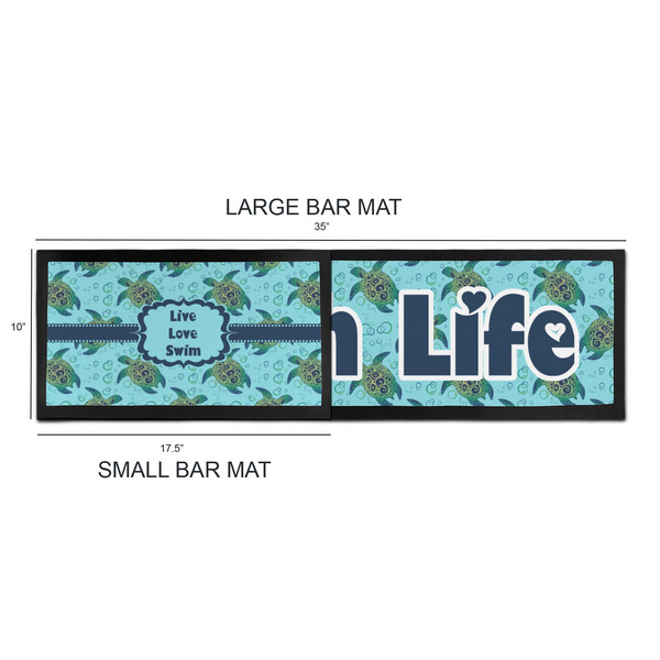 Sea Turtles Bar Mats - Sizing Chart