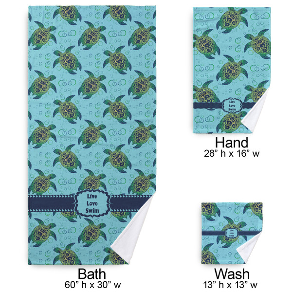 Sea Turtles Bath Towel Sets - 3-piece - Approval