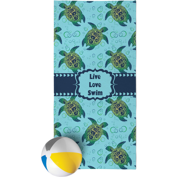 Custom Sea Turtles Beach Towel (Personalized)