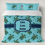 Sea Turtles Duvet Cover Set - King (Personalized)