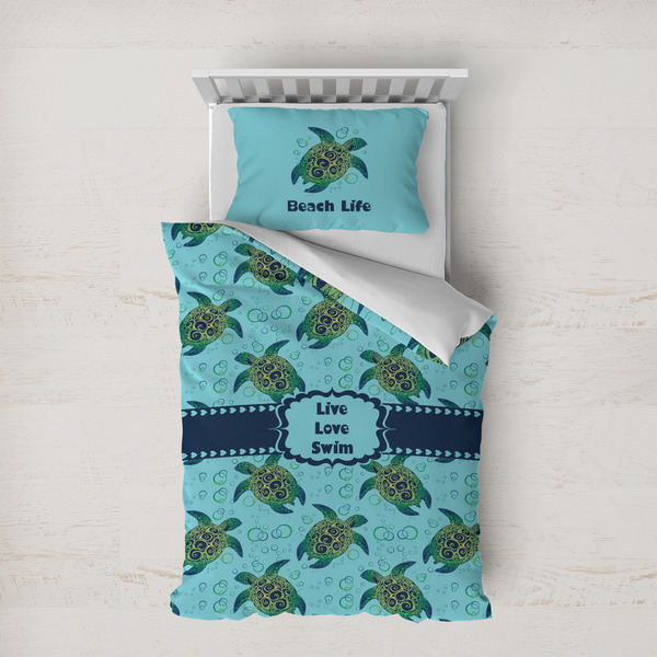 Custom Sea Turtles Duvet Cover Set - Twin XL (Personalized)