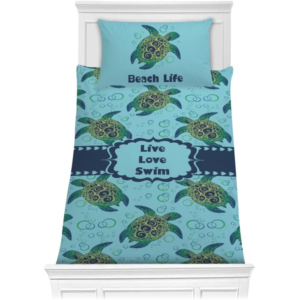 Custom Sea Turtles Comforter Set - Twin (Personalized)