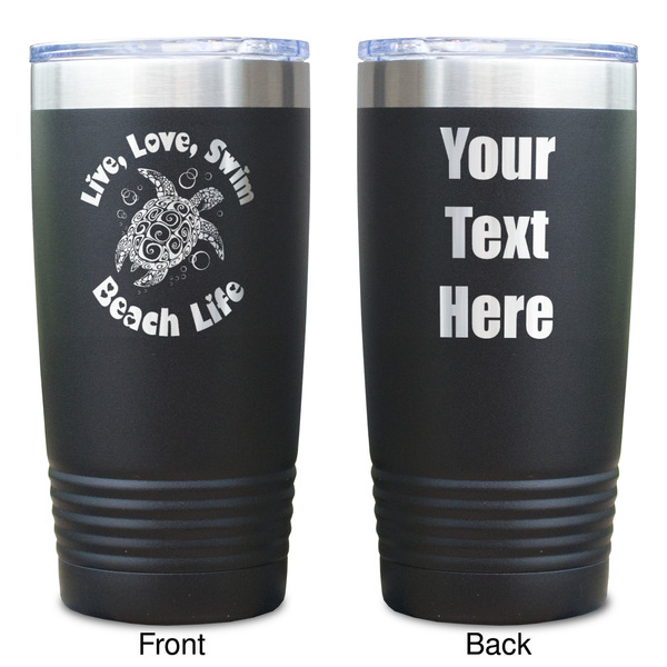 Sea Turtles Black Polar Camel Tumbler - 20oz - Double Sided  - Approval