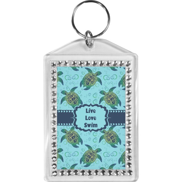 Custom Sea Turtles Bling Keychain (Personalized)