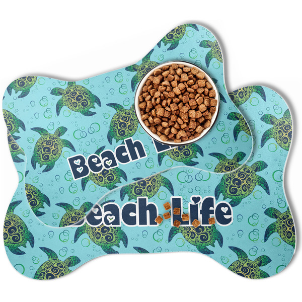 Sea Turtles Bone Shaped Dog Mats - MAIN
