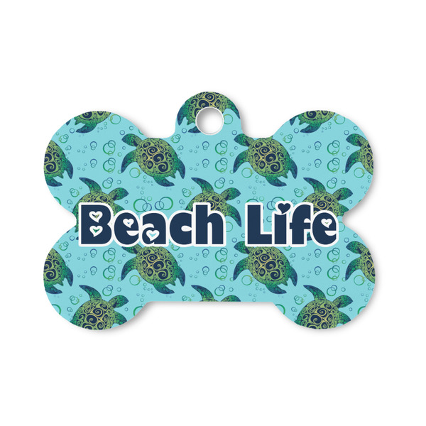 Custom Sea Turtles Bone Shaped Dog ID Tag - Small