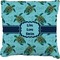 Sea Turtles Faux-Linen Throw Pillow 16" (Personalized)