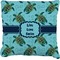 Sea Turtles Faux-Linen Throw Pillow 18" (Personalized)