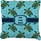 Sea Turtles Faux-Linen Throw Pillow 20" (Personalized)