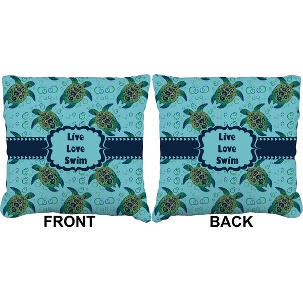 Sea Turtles Burlap Pillow Approval
