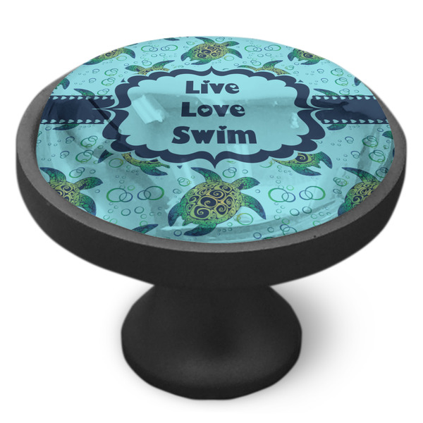 Sea Turtles Cabinet Knob - Black - Side
