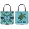 Sea Turtles Canvas Tote - Front and Back