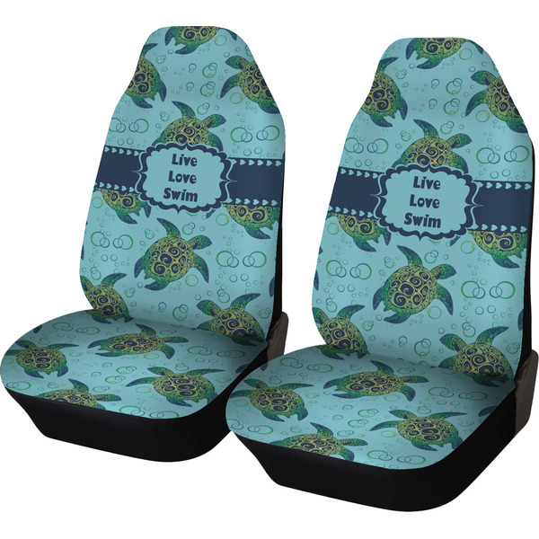 Custom Sea Turtles Car Seat Covers (Set of Two) (Personalized)