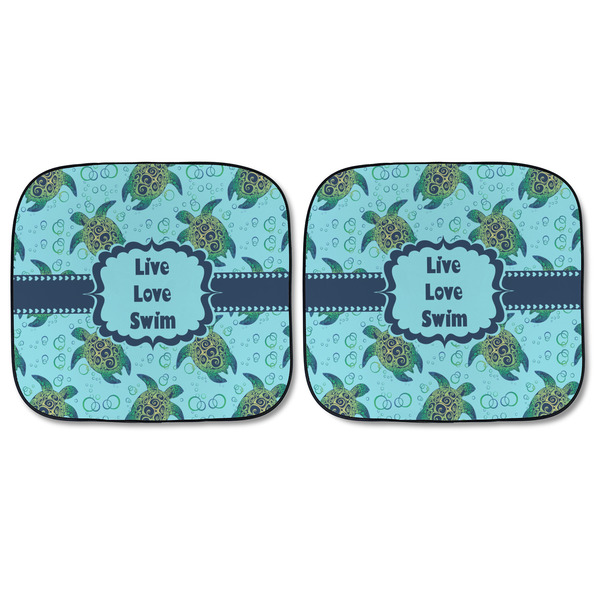 Sea Turtles Car Sun Shades - FRONT