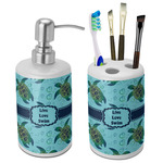 Sea Turtles Ceramic Bathroom Accessories Set