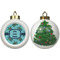 Sea Turtles Ceramic Christmas Ornament - X-Mas Tree (APPROVAL)