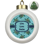 Sea Turtles Ceramic Ball Ornament - Christmas Tree