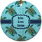 Sea Turtles Round Ceramic Ornament