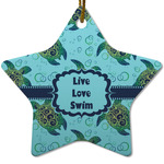 Sea Turtles Star Ceramic Ornament