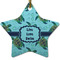 Sea Turtles Ceramic Flat Ornament - Star (Front)